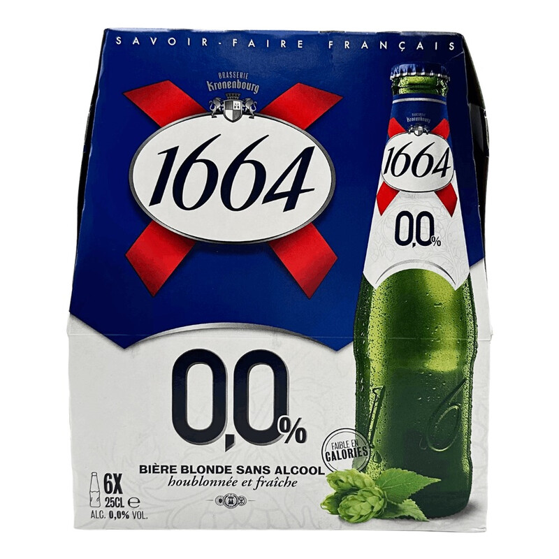 Bière Blonde Sans Alcool 0 0% 1664 Le Pack De Bouteilles
