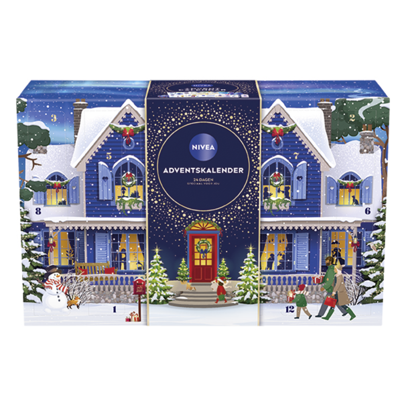 NIVEA Adventskalender Vrouwen 2026 – Geschenkset met 24 Verzorgende NIVEA Mini’s en Accessoires - Giftset - Aftelkalender - Kerstkalender - Sint Cadeau