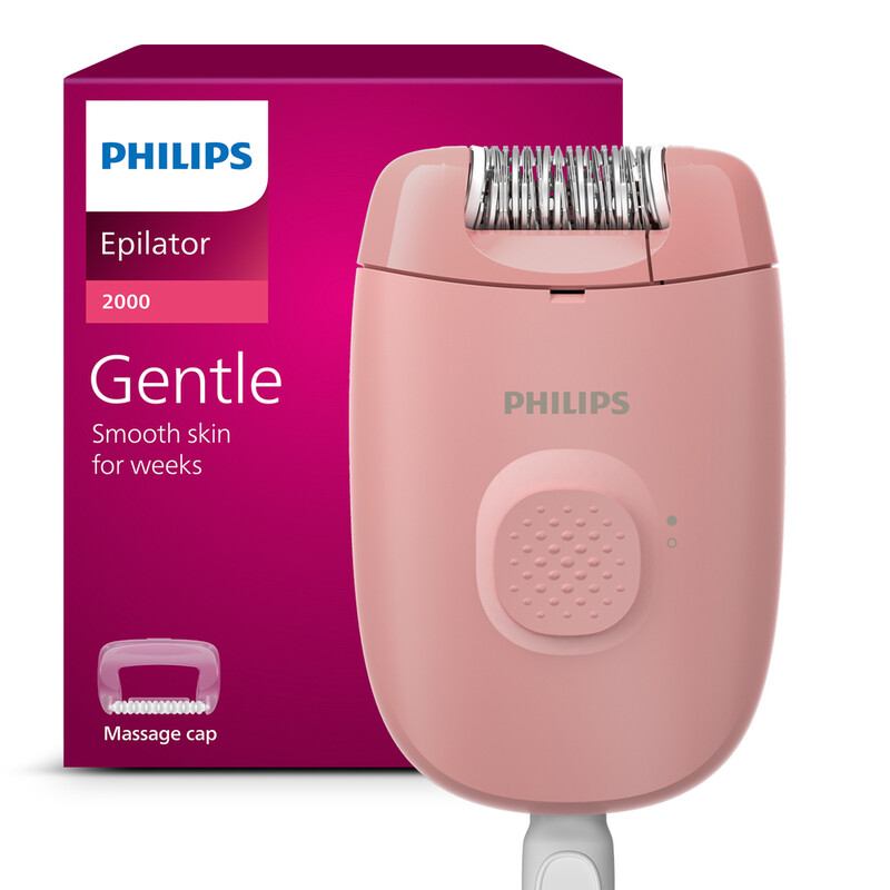 Series 2000 Corded Epilator – Gentle Tweezing System, 2 Speed Settings – BRE227/00, T