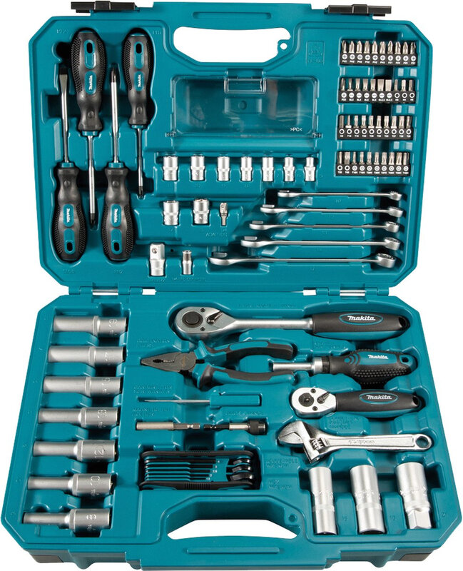 Makita gereedschapsset - 87 stuks, chroom-vanadium staal