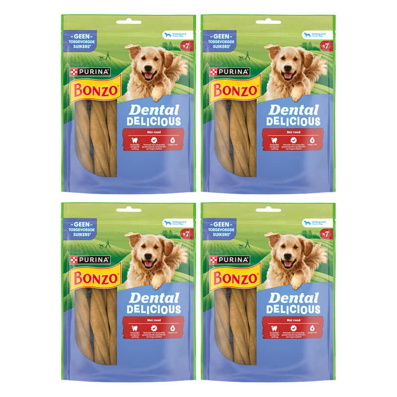 Bonzo Snack dentaire délicieux Bœuf*4