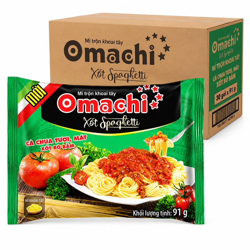 Omachi - instant noedels spaghetti 30 x 91 g (doos)
