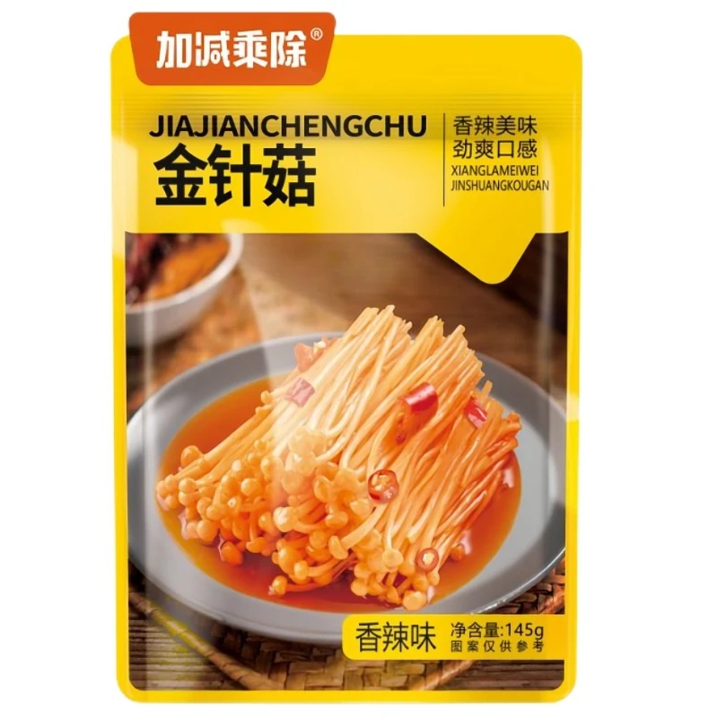 Jiajianchengchu Enoki-paddestoel (pittige smaak) 145 g