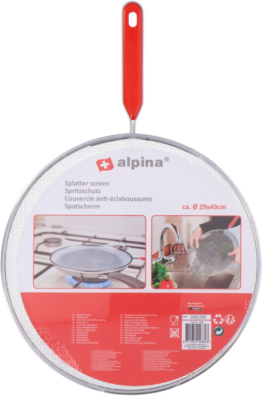 Alpina spetterdeksel - rood, 29 x 43 cm