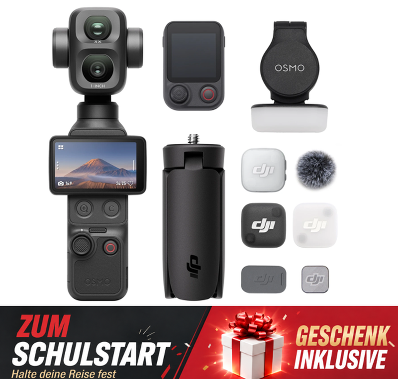 Osmo Pocket 4P - Vlog Combo - Schwarz