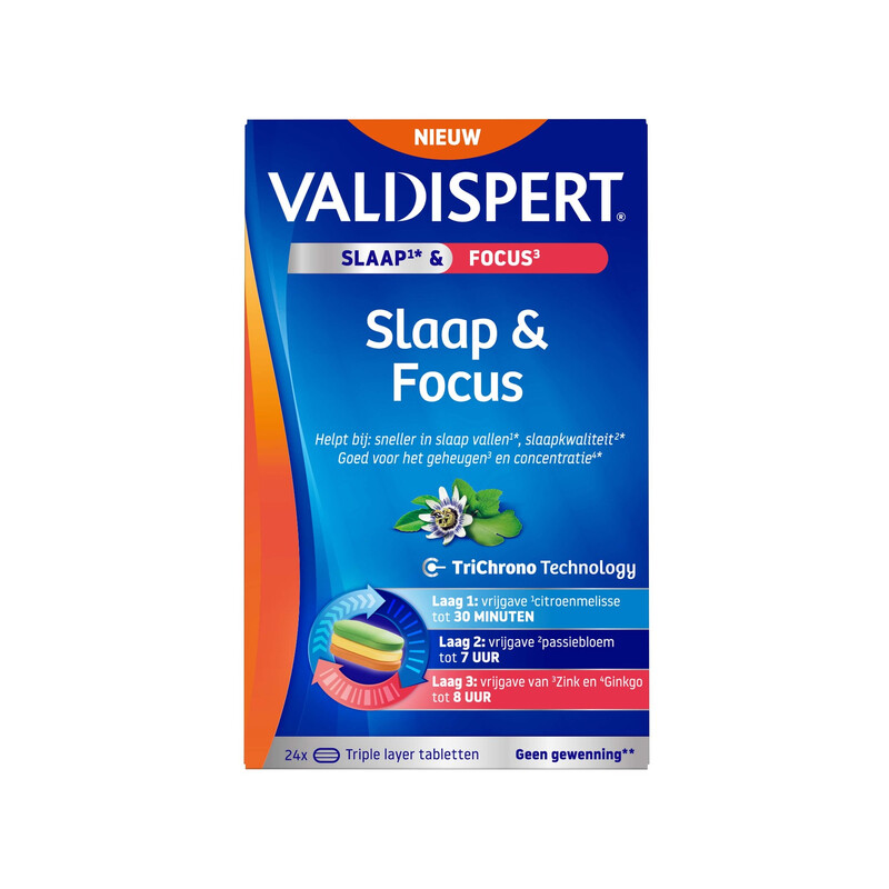 Valdispert Slaap & Focus - 24 triple layer tabletten