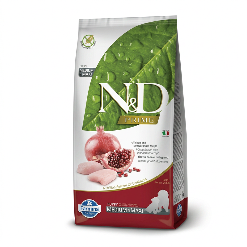 Farmina N&D Prime Kip Puppy Medium/Maxi Rassen Hondenvoer 12 kg