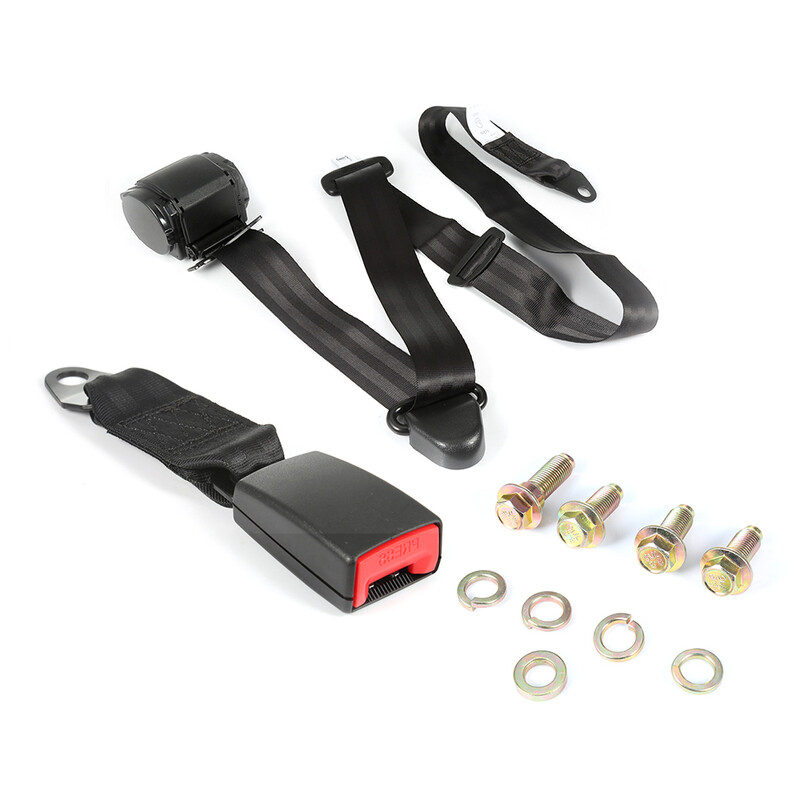 Universal 3-Punkt-Sicherheitsgurt-Set – E-gekennzeichnet, verstellbarer Sicherheitsgurt mit Schnallenverschluss für Auto, LKW, Van & Geländewagen