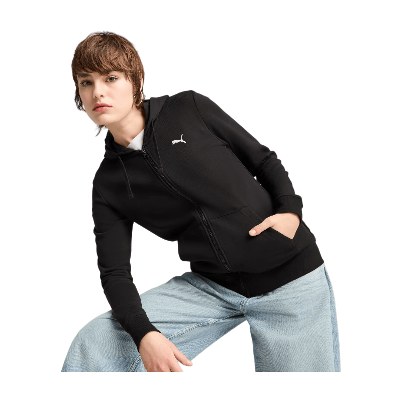 PUMA Dames Sweater Zwart Ess Full-Zip SS 2026 Full-Zip Collectie M