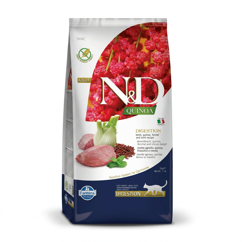 Farmina N&D Quinoa Katzenfutter Verdauung Lamm 5 kg