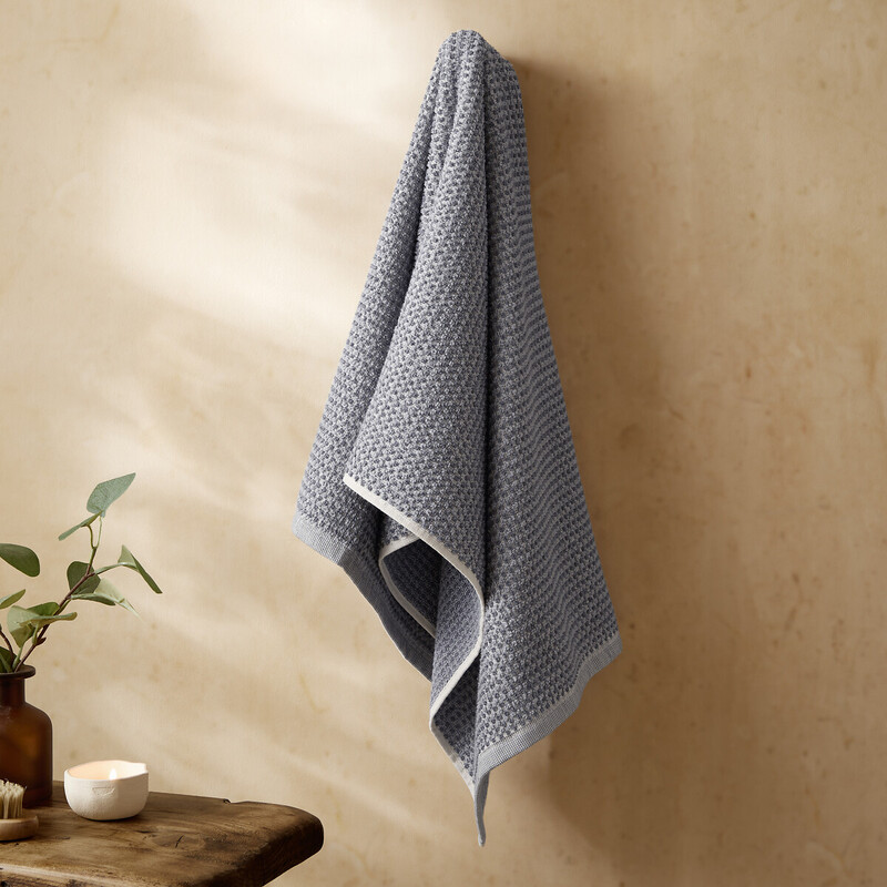 Hand Towel Hebden Waffle Denim Blue 50x100cm