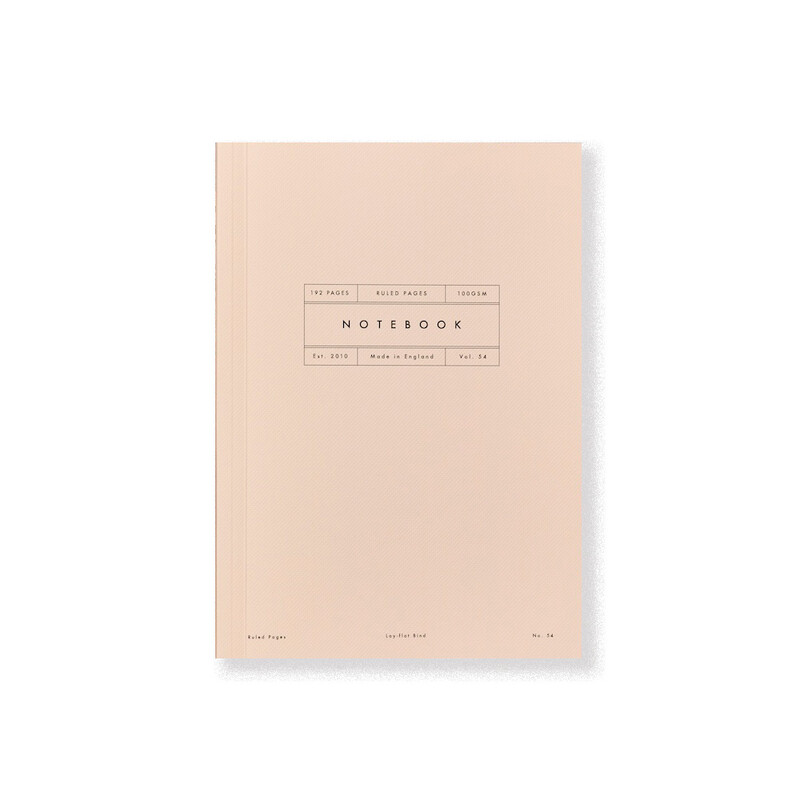 Katie Leamon Ivory A5 Notebook Lined Paper 100Gsm Blush