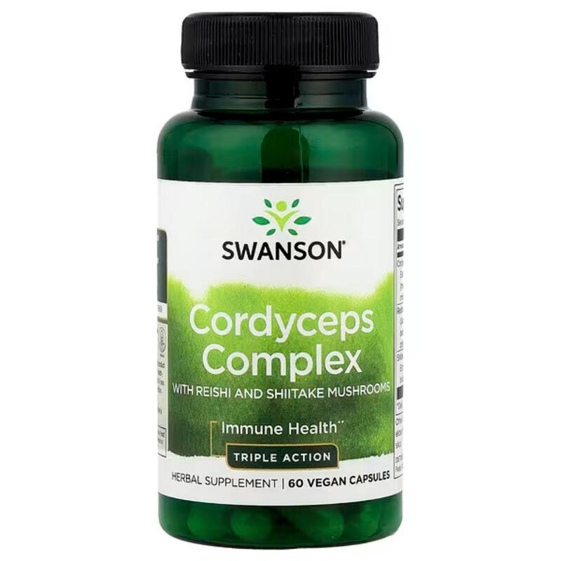 Cordyceps + Reishi + Shiitake Mushroom Complex Immune - 60 Vegan Capsules