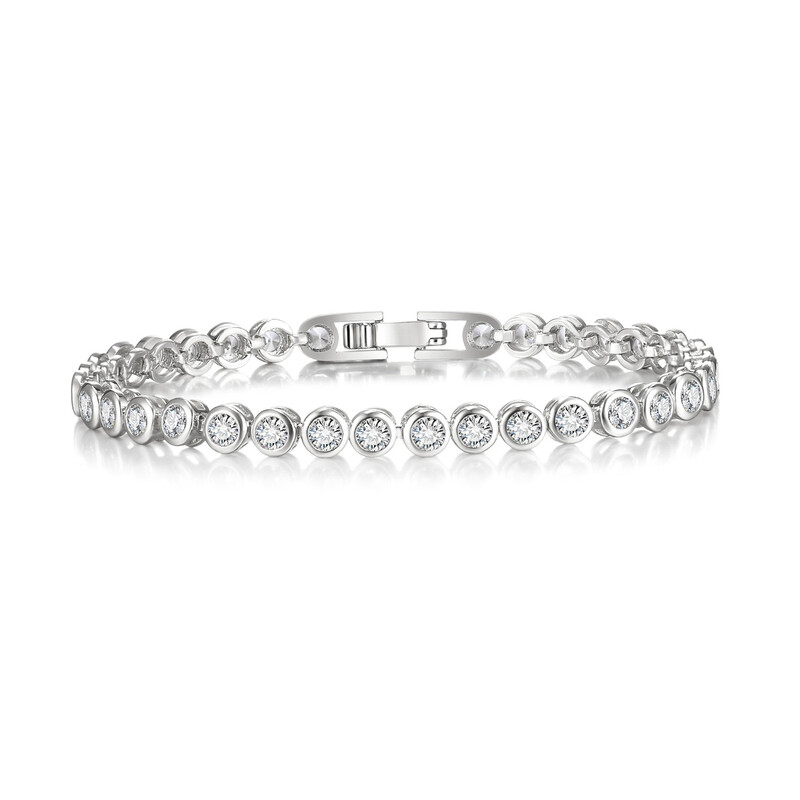 3MM Cubic Zirconia Adjustable Classic Tennis Bracelet