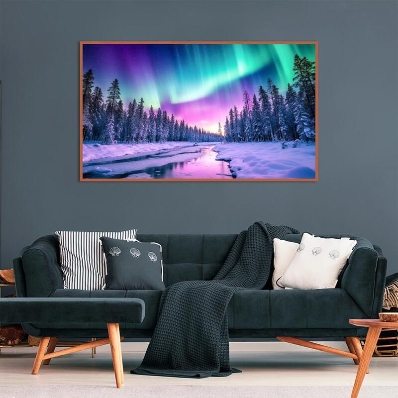 Ju7cer Erwachsene 5D Vollständig Gebohrtes Diamantmalen-Set - Großes Aurora Rundes Diamant DIY-Bastelelement für Anfänger | 11,81 × 19,69 Zoll (30 × 50 cm)