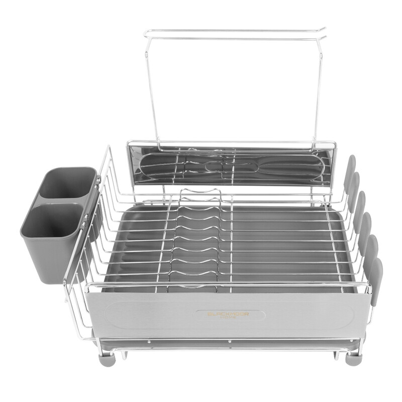 Deluxe Dish Drainer Grey