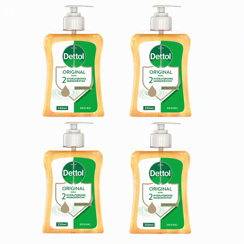 Dettol Savon pour les mains pompe Original 250 ml x 4 (Lot de 4)