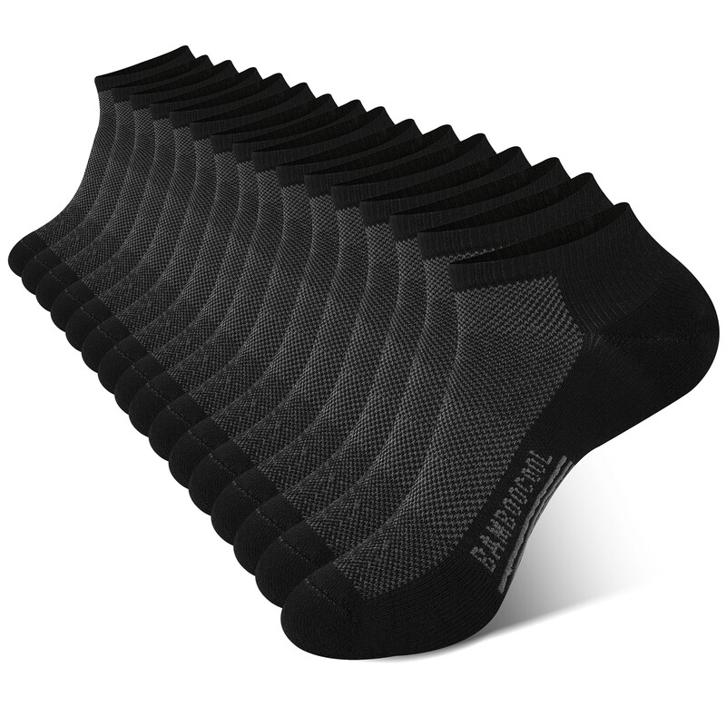Men's Athletic Ankle Socks Cushioned Moisture Wicking, Low Cut Running Mesh Socks Arc