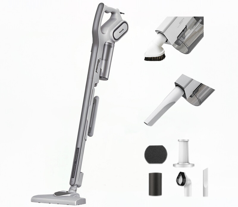 Deerma DX700, Bedrade 3-in-1 Handstofzuiger, 600 W Zuigkracht, 15 kPa, 2,2 kg Lichtgewicht Behuizing, 180° Flexibel Draaibaar Vloerborstel, HEPA Hoogrendement Filtratie, Zakloos & Zichtbaar Stofreservoir, Beperkt Tijdsoffer