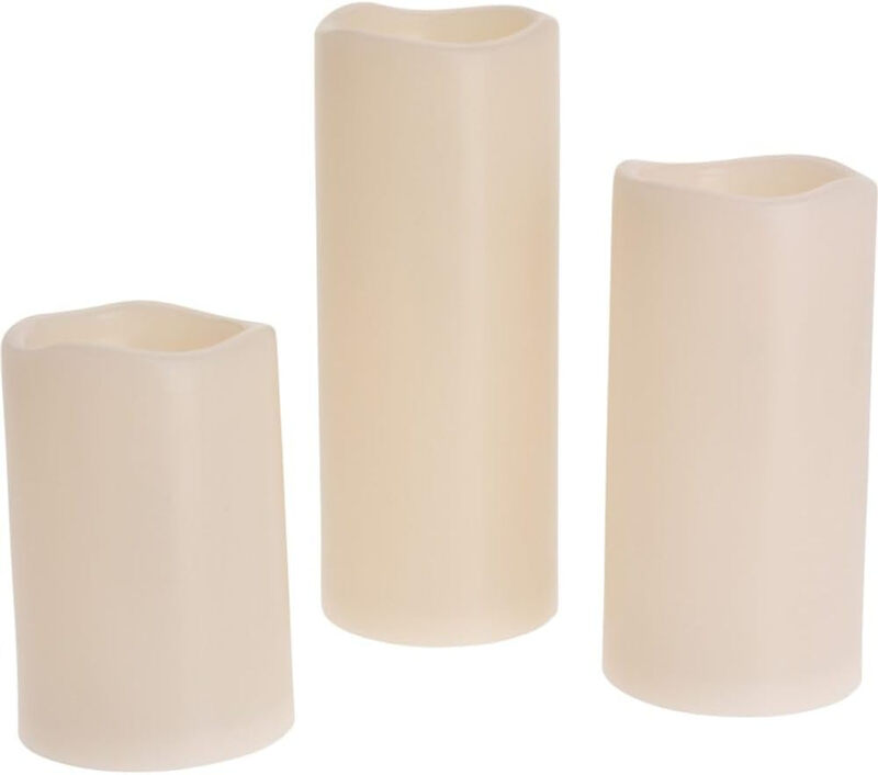 Brandless LED Kaarsenset - Ivoor, 15 cm, 20 cm, 25 cm