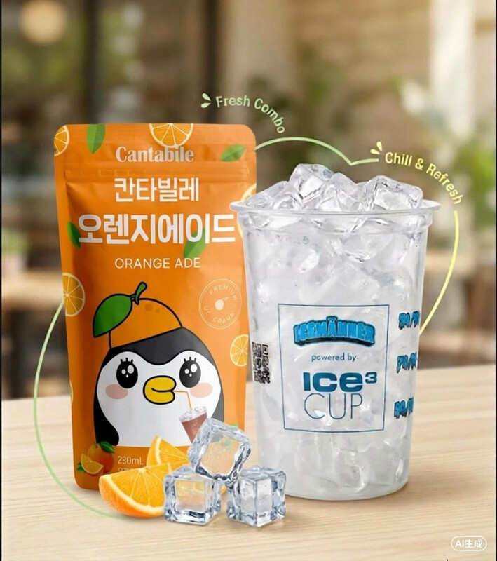 CTB Orangenlimonade 230 ml mit Eisbecher
