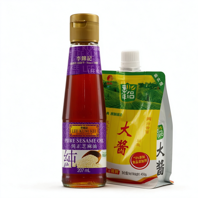 [LEE KUM KEE + Congbanlv] Sesamöl + Sojabohnenpaste Kombipackung