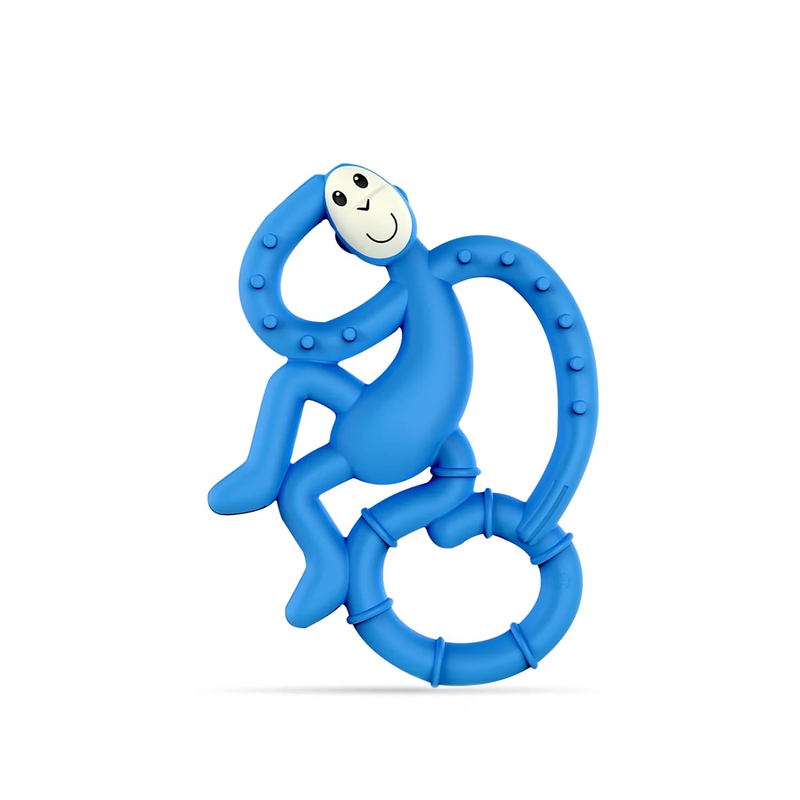 Mini Monkey Teether 3+ Months Blue