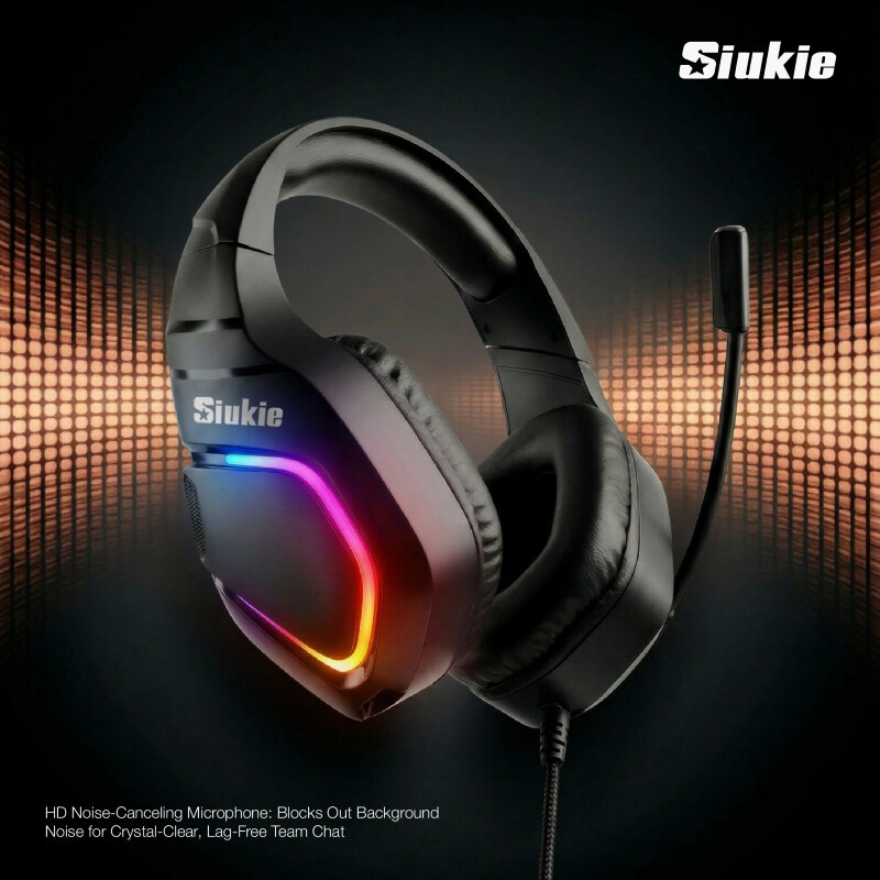 H100 Gaming Headset Wired USB+3.5 Plugs RGB
