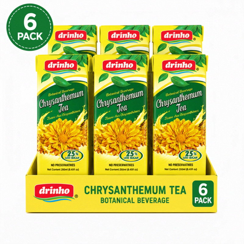 Drinho chrysantenthee, 25% minder suiker, 6 x 250 ml