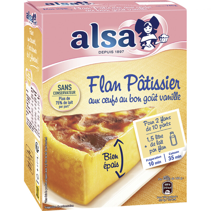 Alsa préparation flan pâtissier 2 sachets