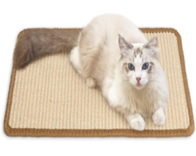 Cat Scratching Mat， Sisal Fabric， Edged with Thread， 60×80cm