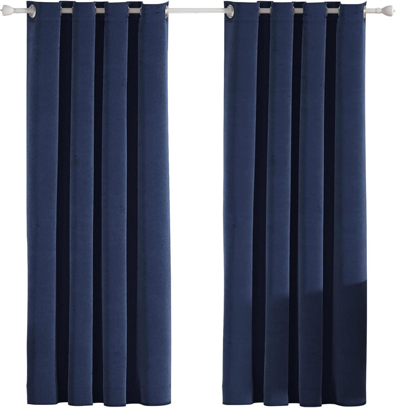 YSTYLE Sichtschutzvorhänge für Schlaf- und Wohnzimmer - 2-Tlg. Set wärmegedämmte Verdunkelungsvorhänge, 140 × 260 cm, ZGRB, Blau