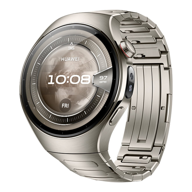HUAWEI WATCH 5 46 mm Titanium/Titanium band/Titanium van luchtvaartkwaliteit/X-TAP/eSIM bellen/GPS/ECG/Bluetooth 5.2/Smartwatch/Compatibel met iOS en Android