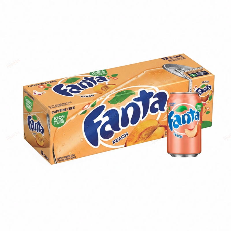 Fanta Perzik Frisdrank - 12 x 355 ml
