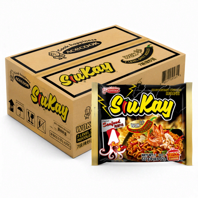 Acecook Siu Kay Instant Noedels Zeevruchten Pittig 127 g * 24 (Doos)