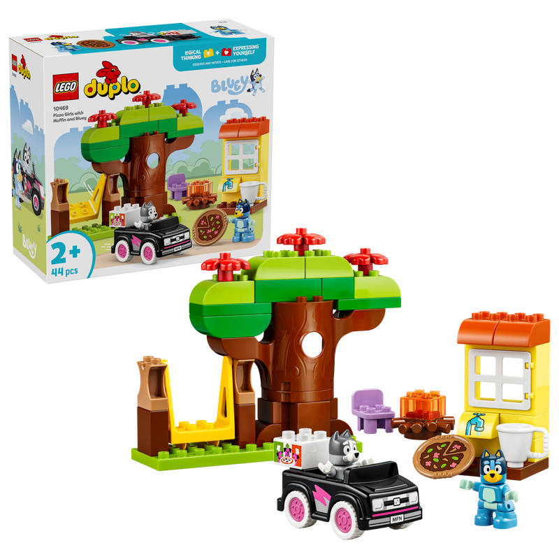 LEGO DUPLO Bluey 10469 Die Pizzamädchen mit Muffin und Bluey