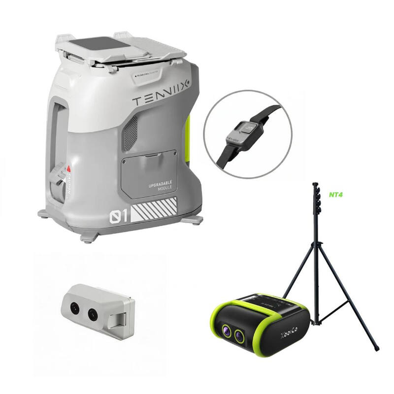 KI-Sporttrainingspaket: TENNIIX × XbotGo, Falcon 4K KI-Kamera mit automatischer Verfolgung + 13 ft Stativ & TENNIIX Pro KI-Tennisballmaschine, 75 mph, 5000 RPM, 1000+ Trainingsmodi, KI-Vision-Modul enthalten, Weiß