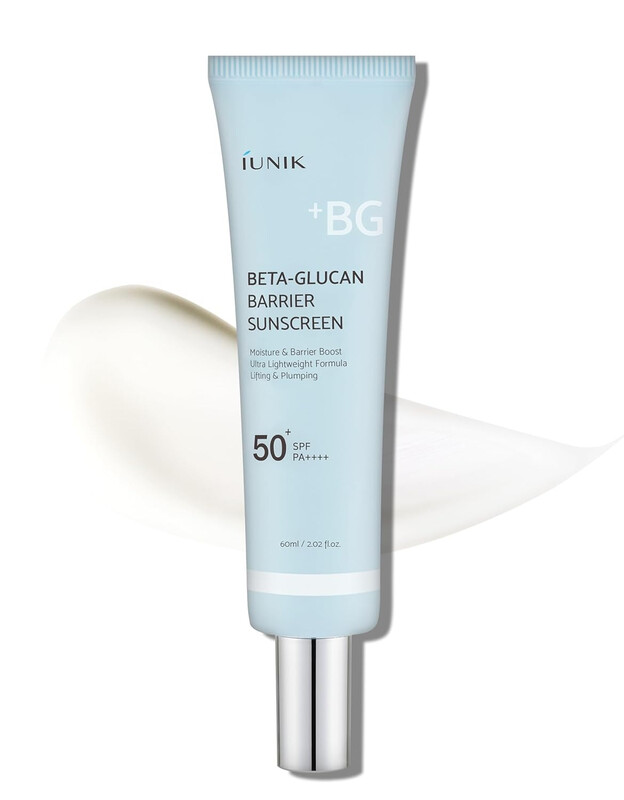 iUNIK Beta-Glucan Water Barrier Moisture dagelijkse zonnebrandcrème mat & geen witte waas SPF 50+ PA++++ vegan liftend & opvullend hydraterende dagelijkse zonnecrème voor droge vette gevoelige huid Koreaanse huidverzorging