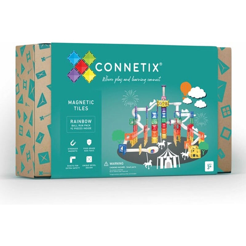 Connetix - Regenboog-ballenbaan Pakket 92 Stuks - (CT-R-00092-BR)