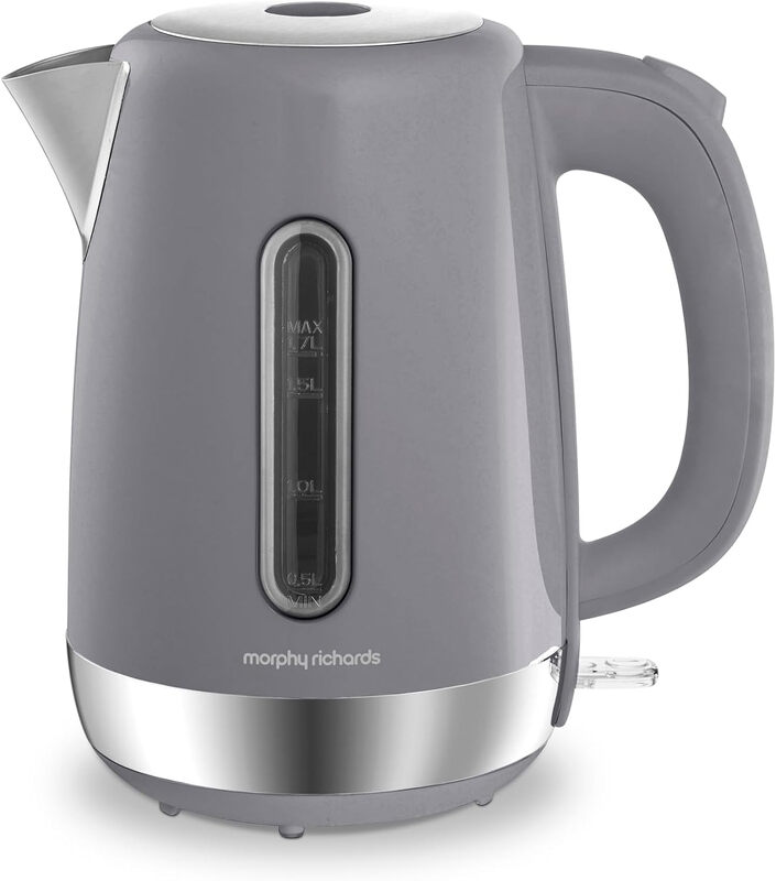 Equip Jug Kettle, 1.7L, Rapid Boil, Coated Stainless Steel, Grey - 102787