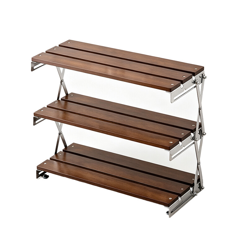 JORDAN&JUDY 3-Layer Foldable Desktop Storage Rack, for Cups and Display Stand