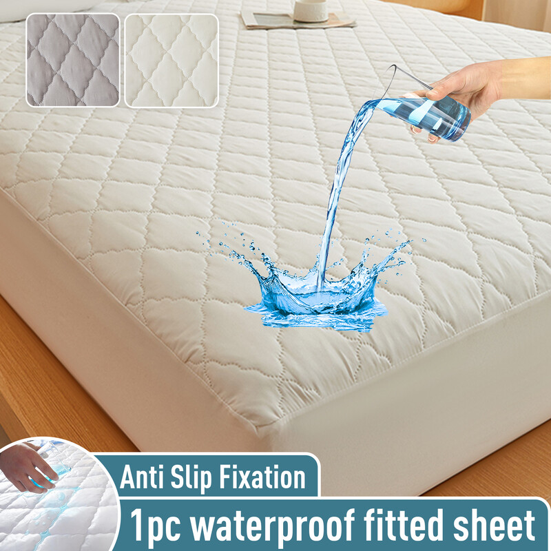 Waterproof Mattress Protector， Home Quilted Double Mattress Protector 30 cm Extra Dee