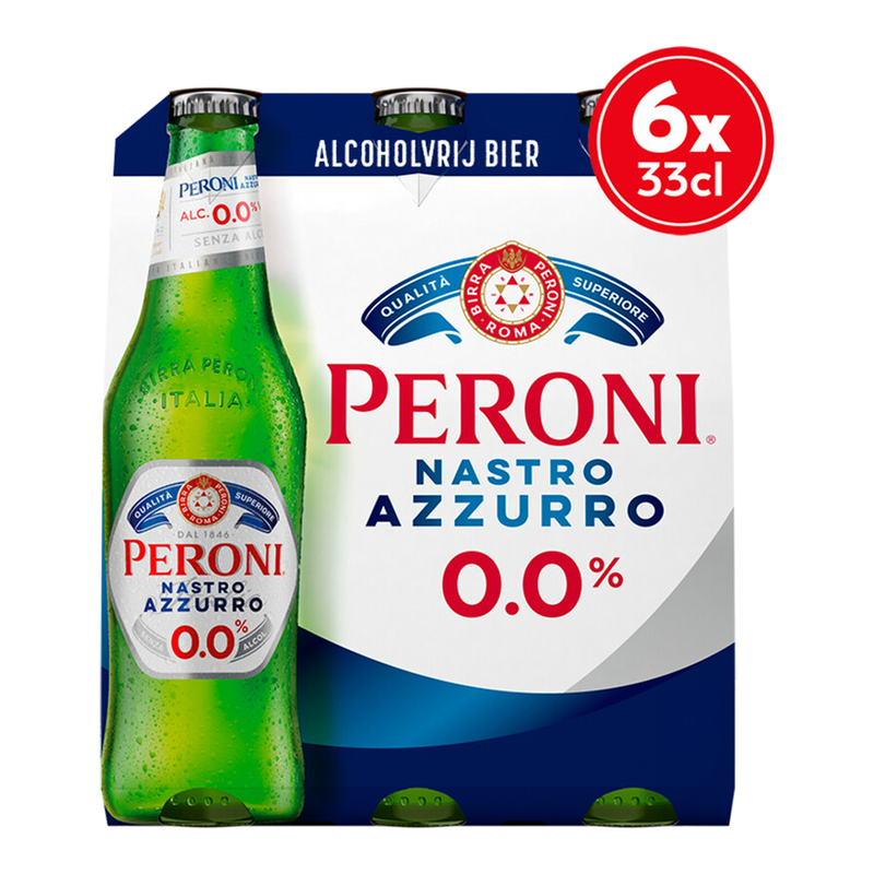 Peroni Nastro Azzurro Alcoholvrij - 6 x 330 ml