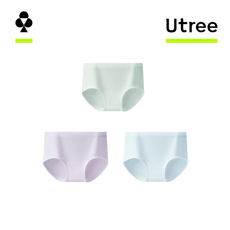 Utree - 2026er Modell Damen-String aus Modal, reine Baumwolle, antibakteriell - Romantischblau + Hellflieder + Mintgrün - 170/100 (XL)