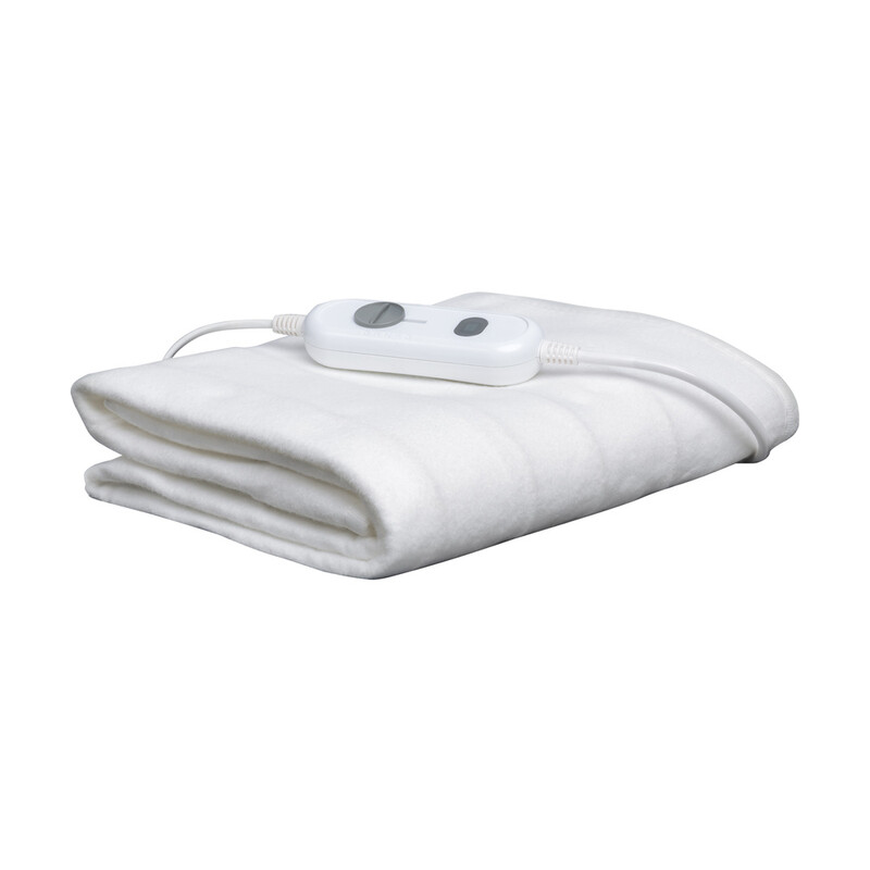 DAEWOO Electric Heated Underblanket 40W Single Bed Size with 3 Heat Settings, Detachable Controller & Overheat Protection 120x60cm