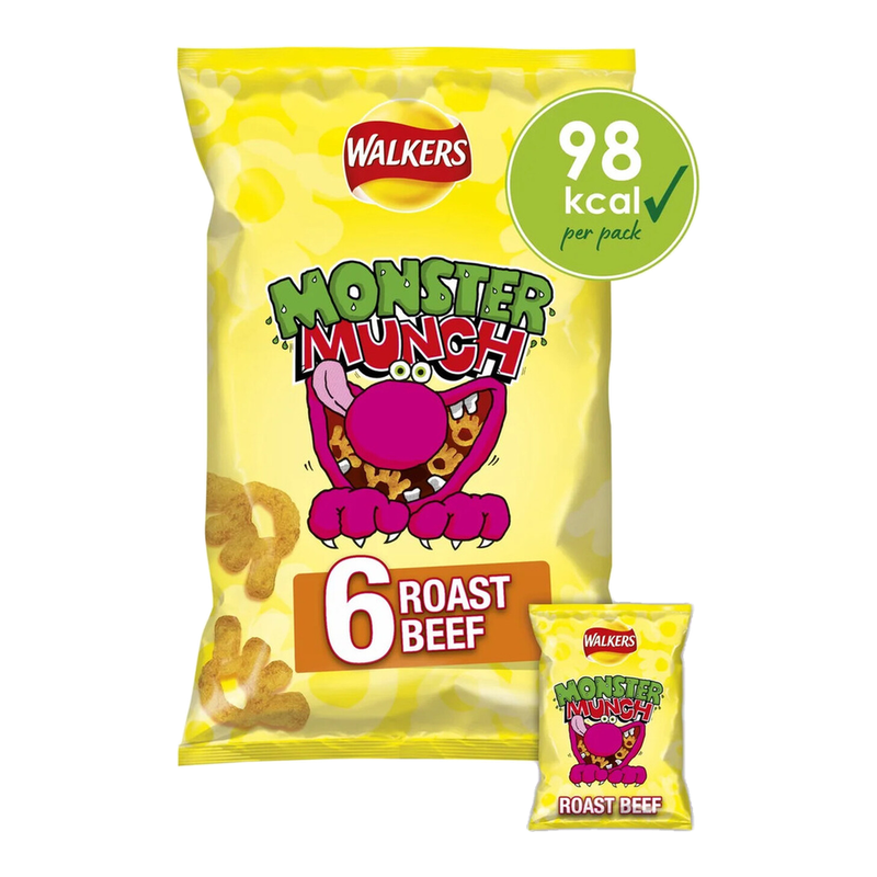 Walkers Monster Munch Roast Beef 6x20g
