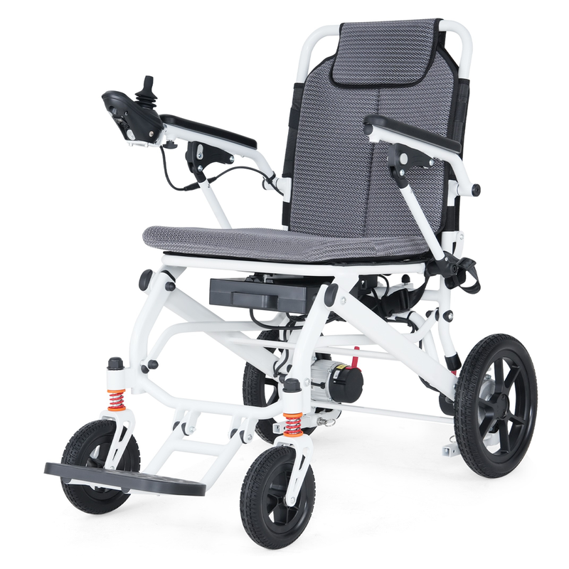 Leichter Elektro-Rollstuhl Faltbar für Erwachsene, 2 * 12 Ah Akkus 48 km Reichweite Allen Gelände Rollstühle, 500 W Motorisierter Rollstuhl, mit Rucksack, Staubbeutel, Dekubitus-Pad, Flugtauglichkeit
