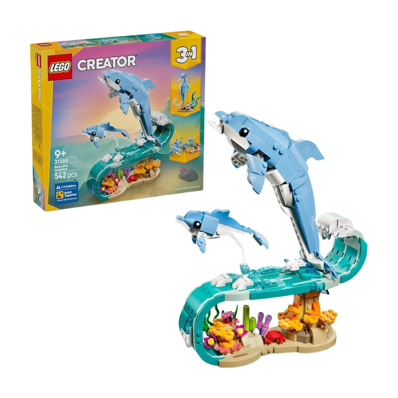 Creator 3 in 1 31385 Sea Animals: Beautiful Dolphins