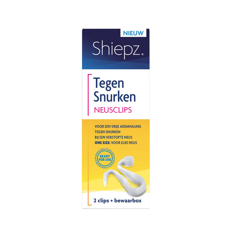 Shiepz Clips Nasaux Anti-Ronflement – pour une respiration nasale dégagée – en cas de nez bouché – 2 clips + boîte de rangement