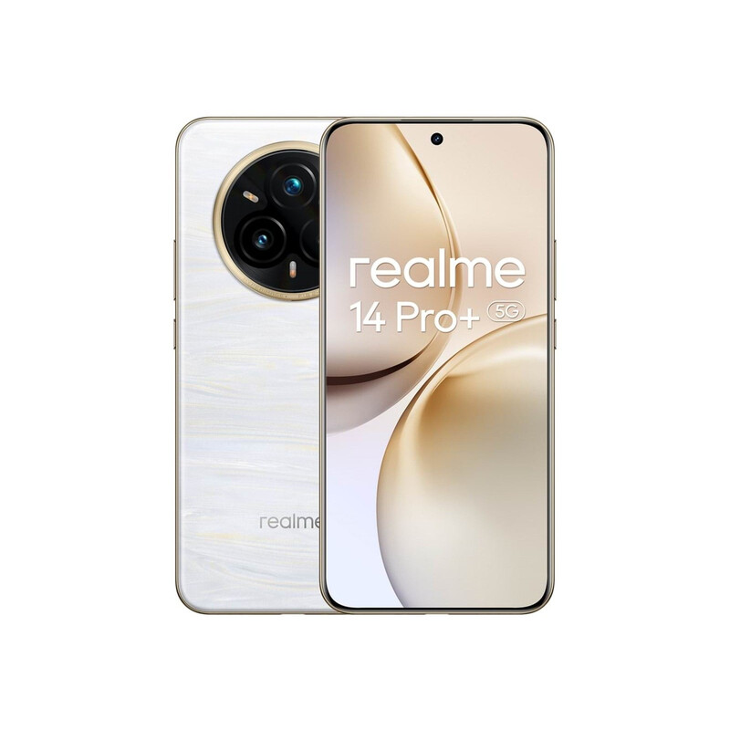 realme 14 Pro+ 5G Smartphone, Weiß, Sony 3X Periskop OIS AI Kamera, kälteempfindliches Farbwechsel-Design, 5260 mAh Akku, 120 Hz Augenschutz-Display, 18 GB (8 GB + 10 GB Erweiterung) + 256 GB, IP69, ohne Adapter